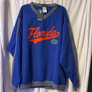 Knights Apparel Men’s Royal Blue and Gray V-Neck Florida Gators Windbreaker